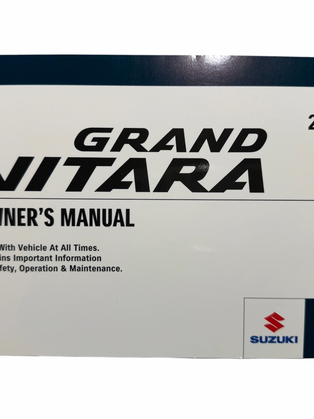Grand Vitara Owner's Manual - White & Black